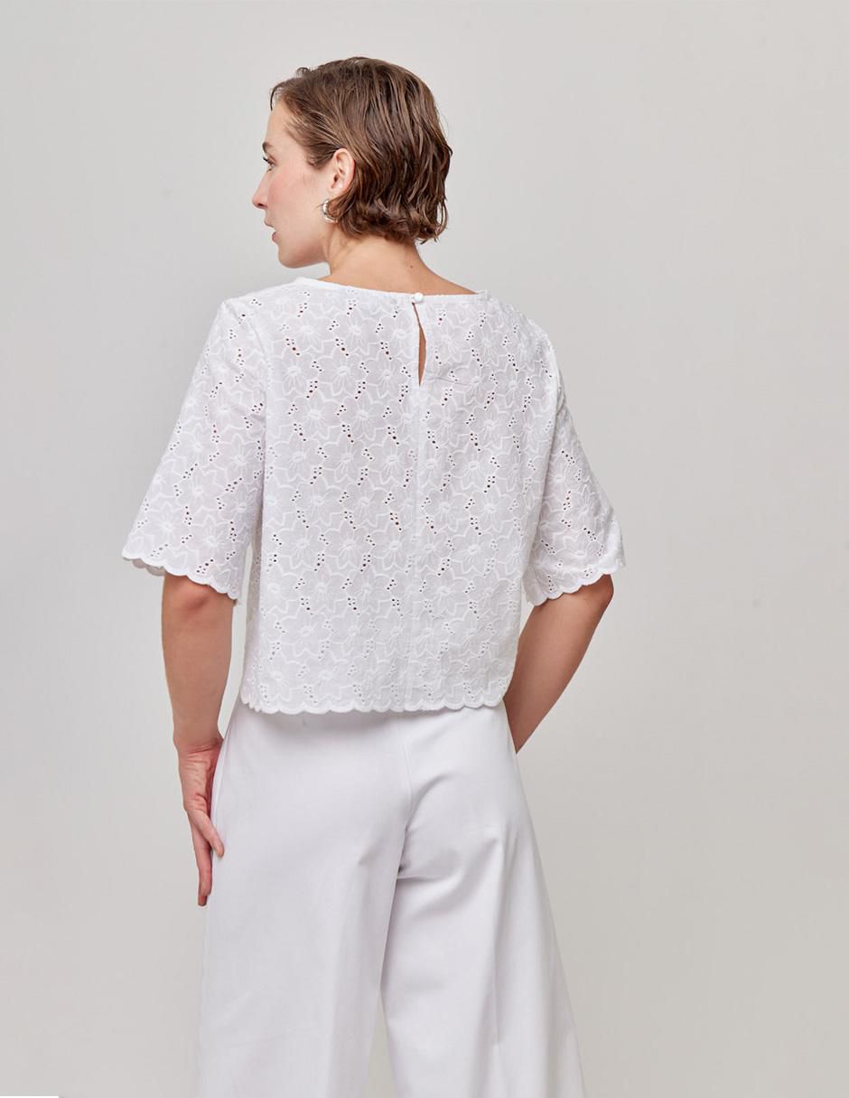 Blusa Linea Pura manga corta para mujer