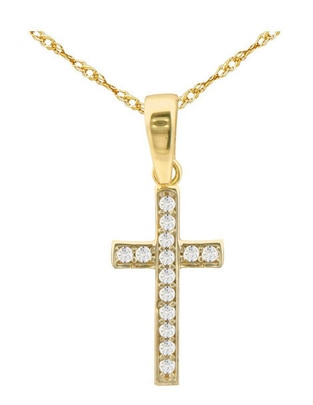 Collar cruz de oro 10 K Collar cruz de oro 10 K