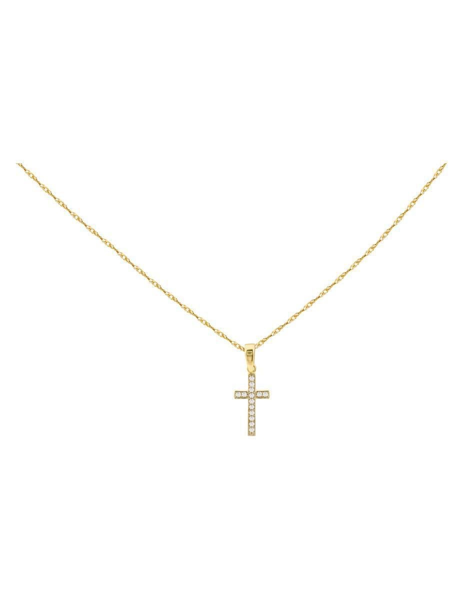 Collar cruz de oro 10 K 2