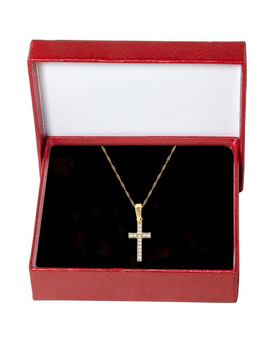 Collar cruz de oro 10 K 4