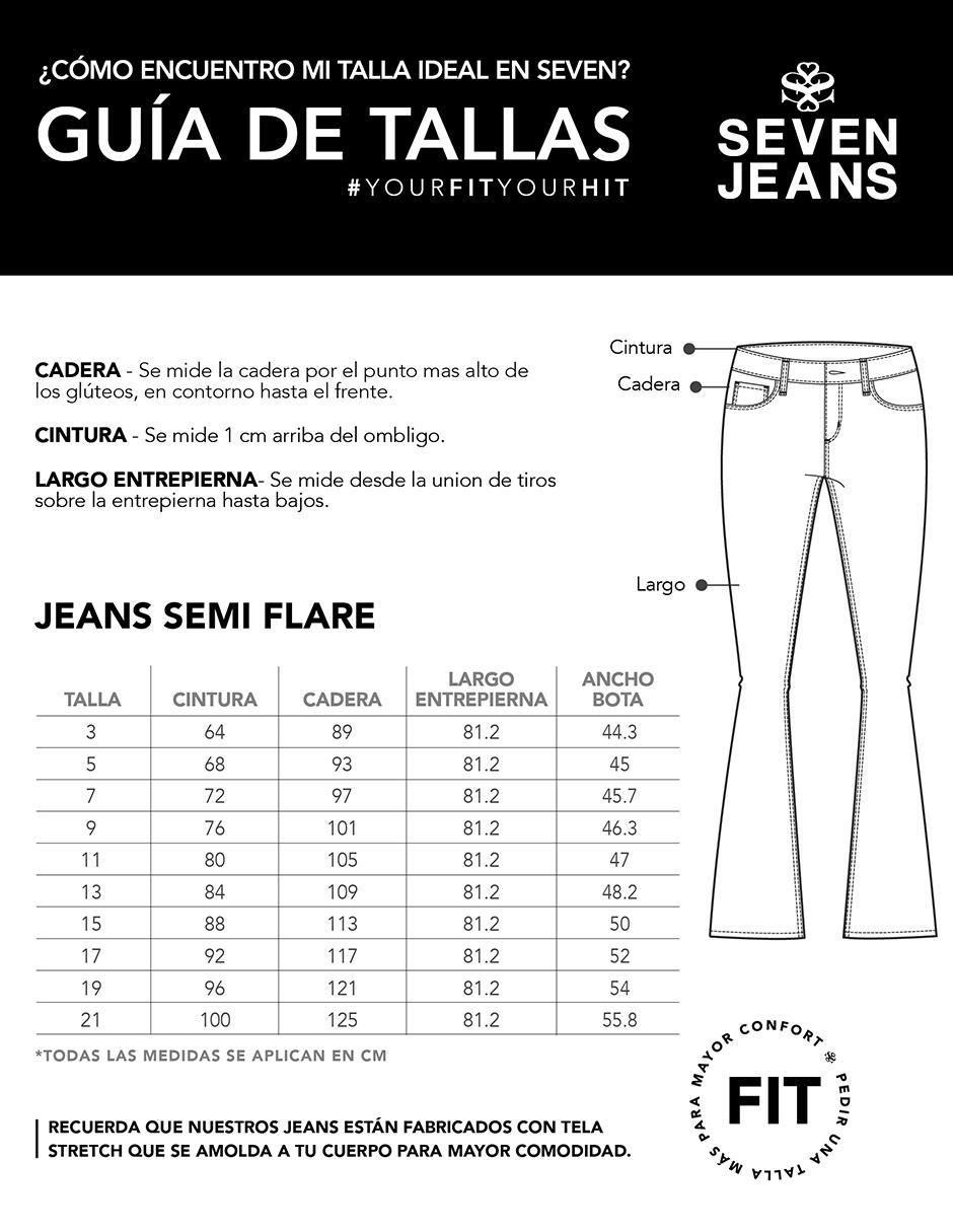 Jeans campana 6040ngro para mujer 2
