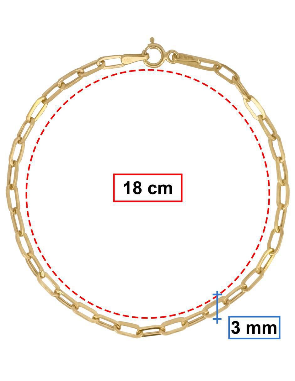 Pulsera de oro 10 K acabado pulido 4