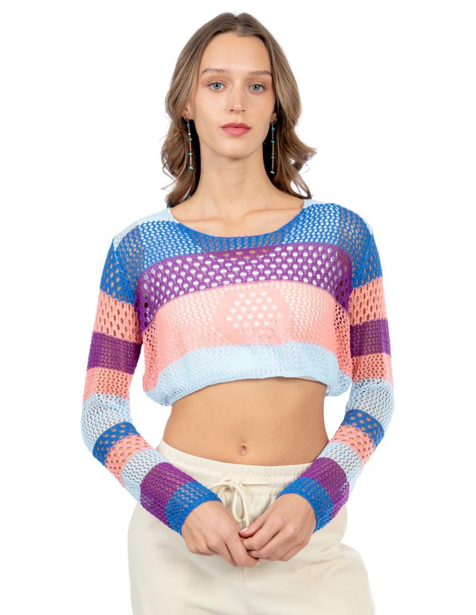 Suéter cuello redondo para mujer