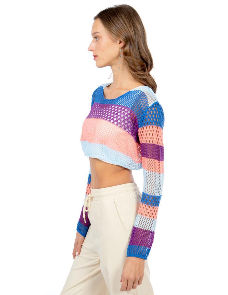Suéter cuello redondo para mujer