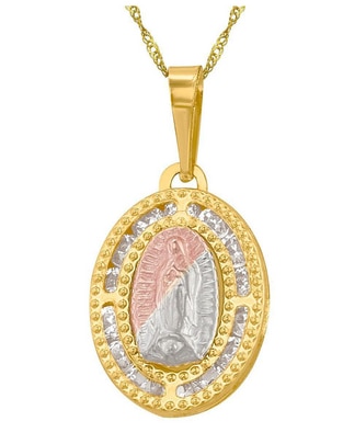 Collar de ovalado de oro 10 K 1