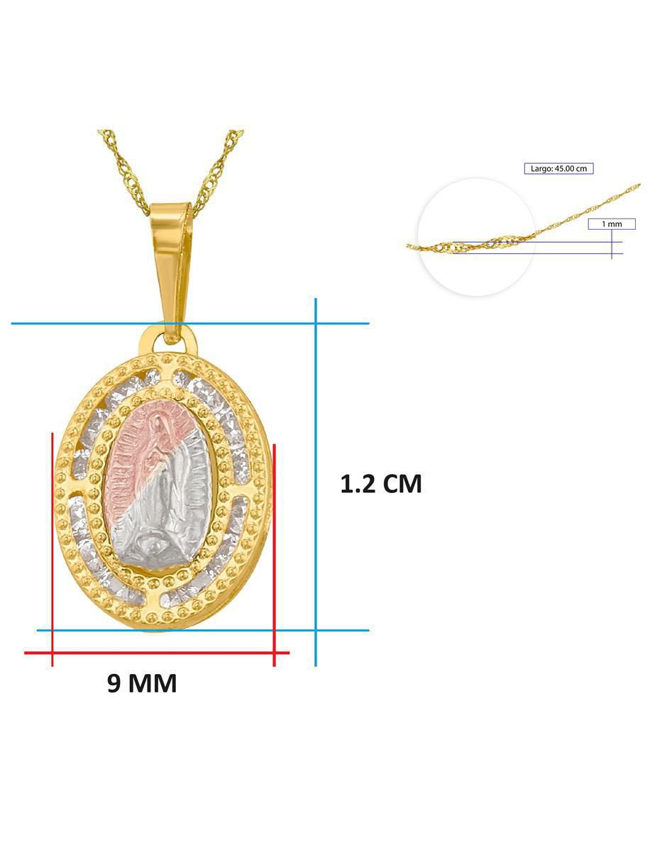 Collar de ovalado de oro 10 K 5