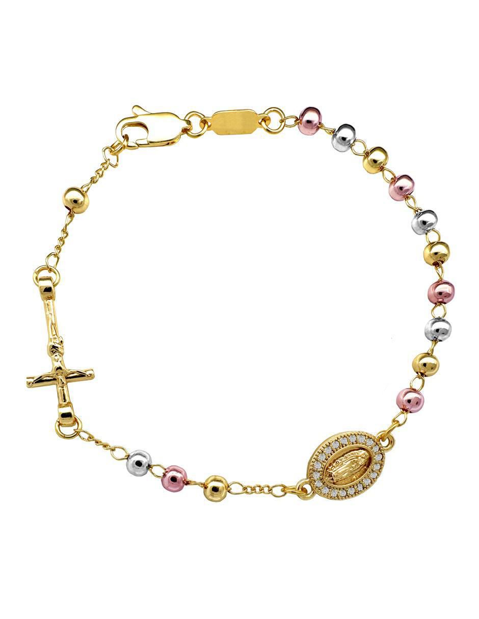 Pulsera con zirconia acabado chapa de oro Pulsera con zirconia acabado chapa de oro