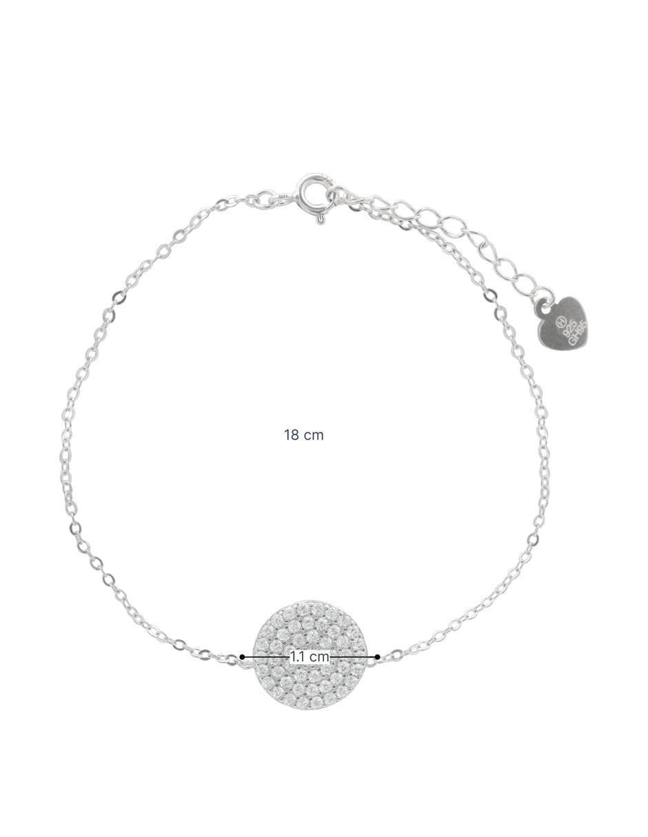 Pulsera de plata con zirconia P 925 acabado pulido 5