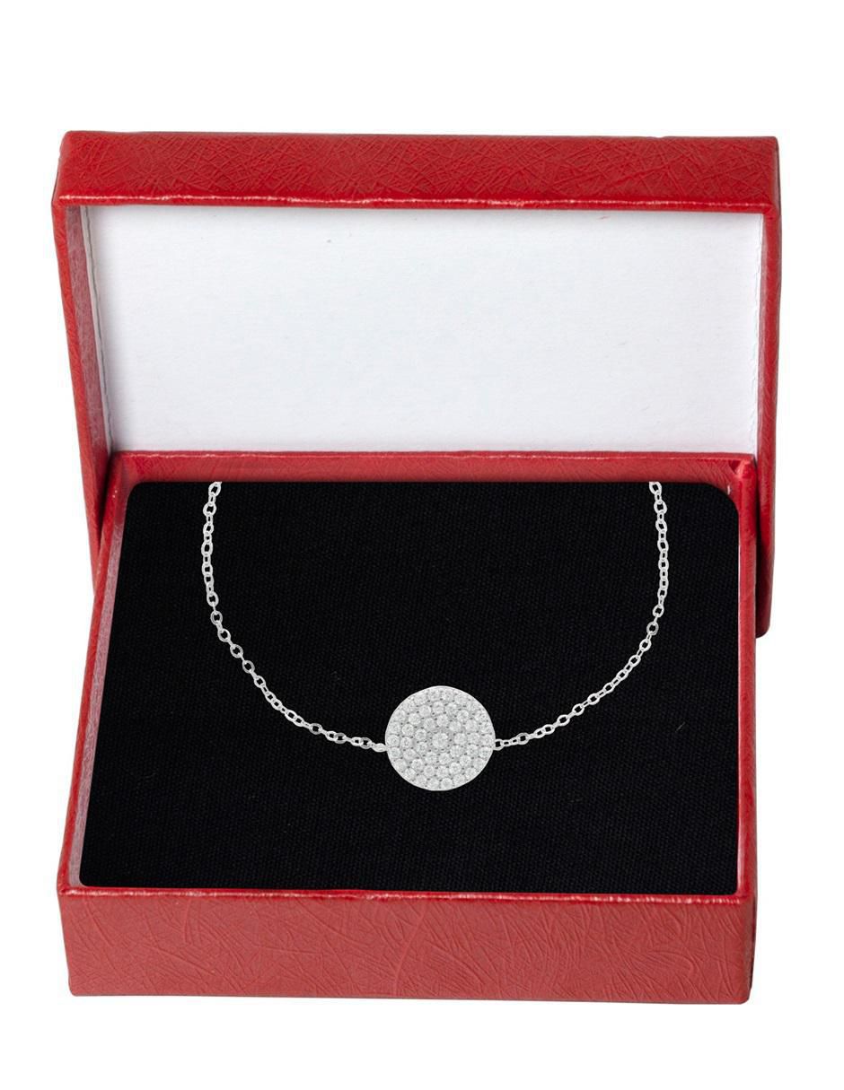 Pulsera de plata con zirconia P 925 acabado pulido 3