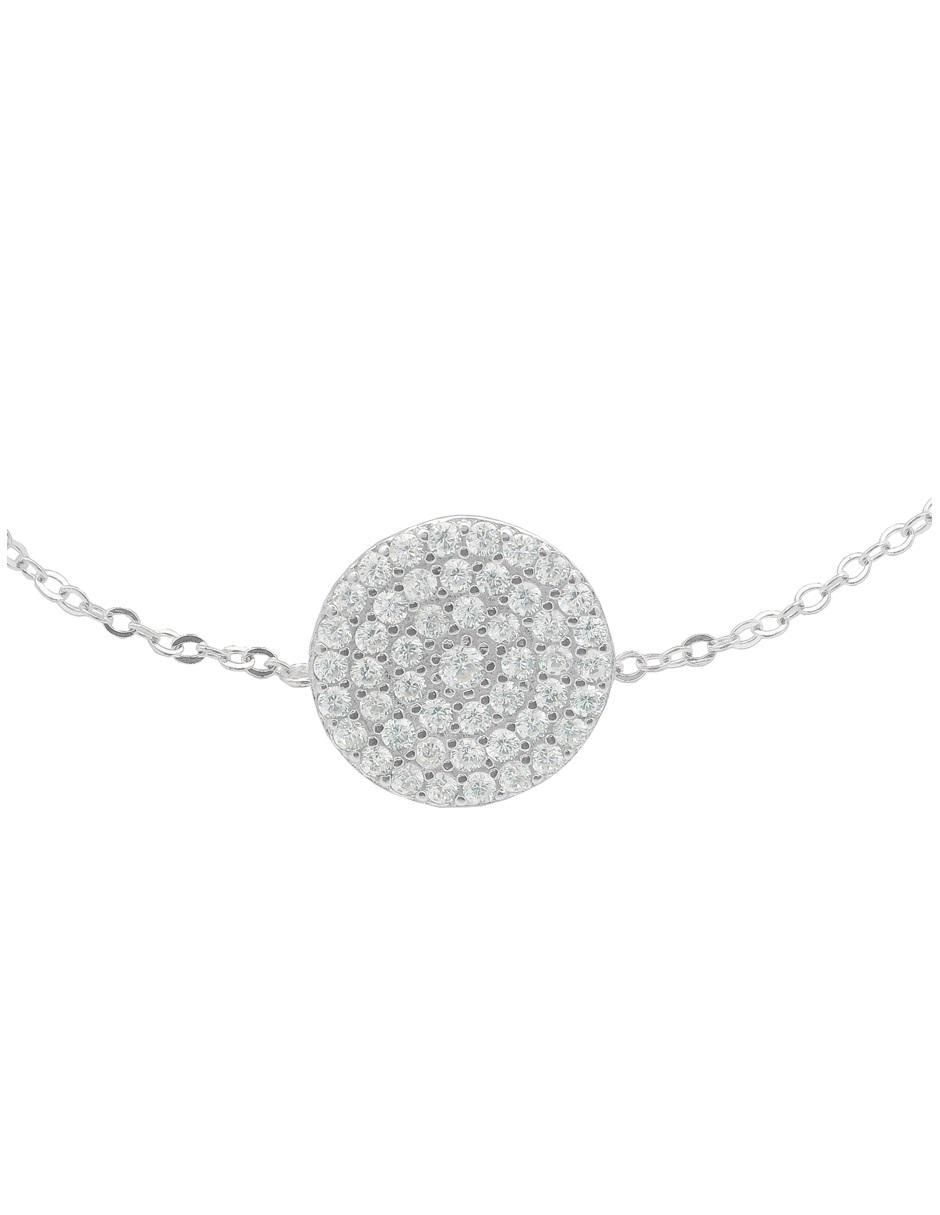 Pulsera de plata con zirconia P 925 acabado pulido 4