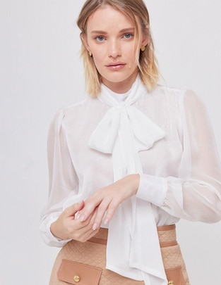 Blusa Linea Pura manga larga para mujer