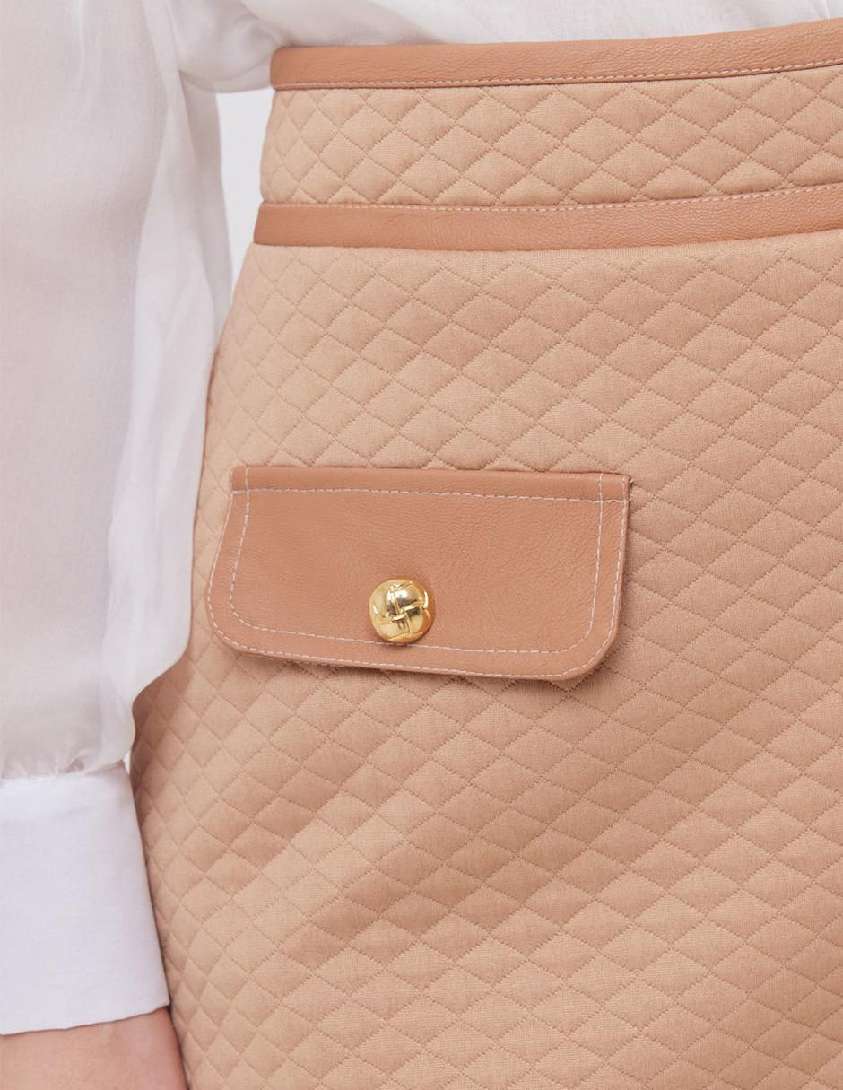 Falda mini cintura alta