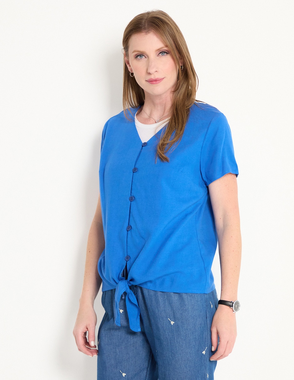 Blusa manga corta para mujer