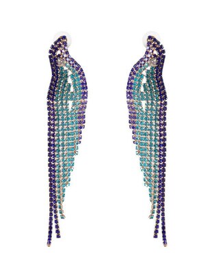 Aretes de pájaro Pshi con acabado brillante fantasía