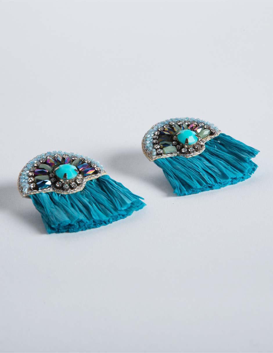 Aretes Firoza con acabado mate fantasía