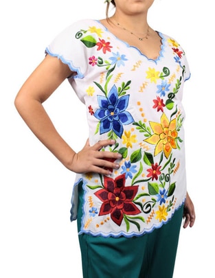 Blusa manga corta para mujer