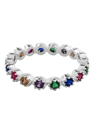 Anillo P 925 de plata zirconia pulido