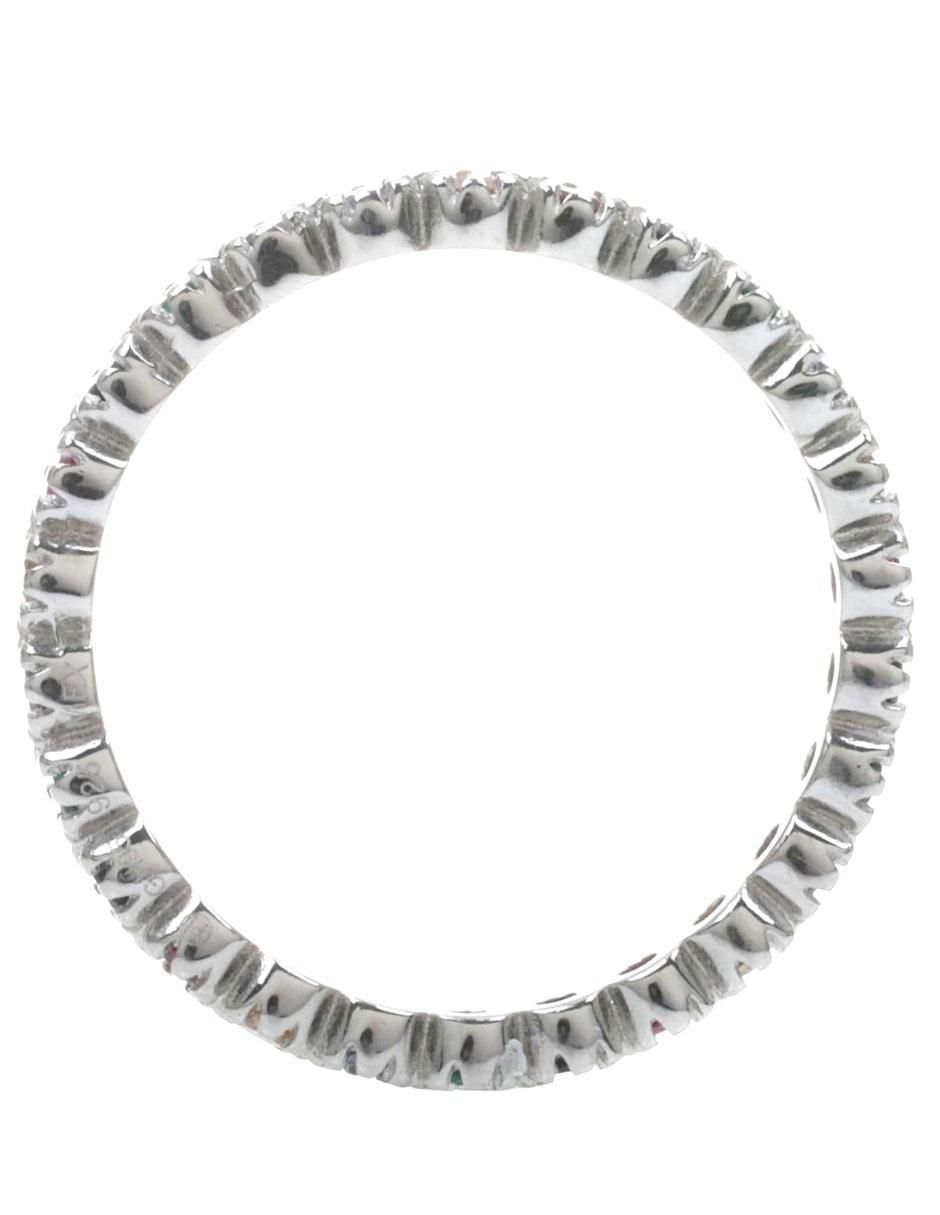 Anillo redondo P 925 de plata zirconia pulido 5