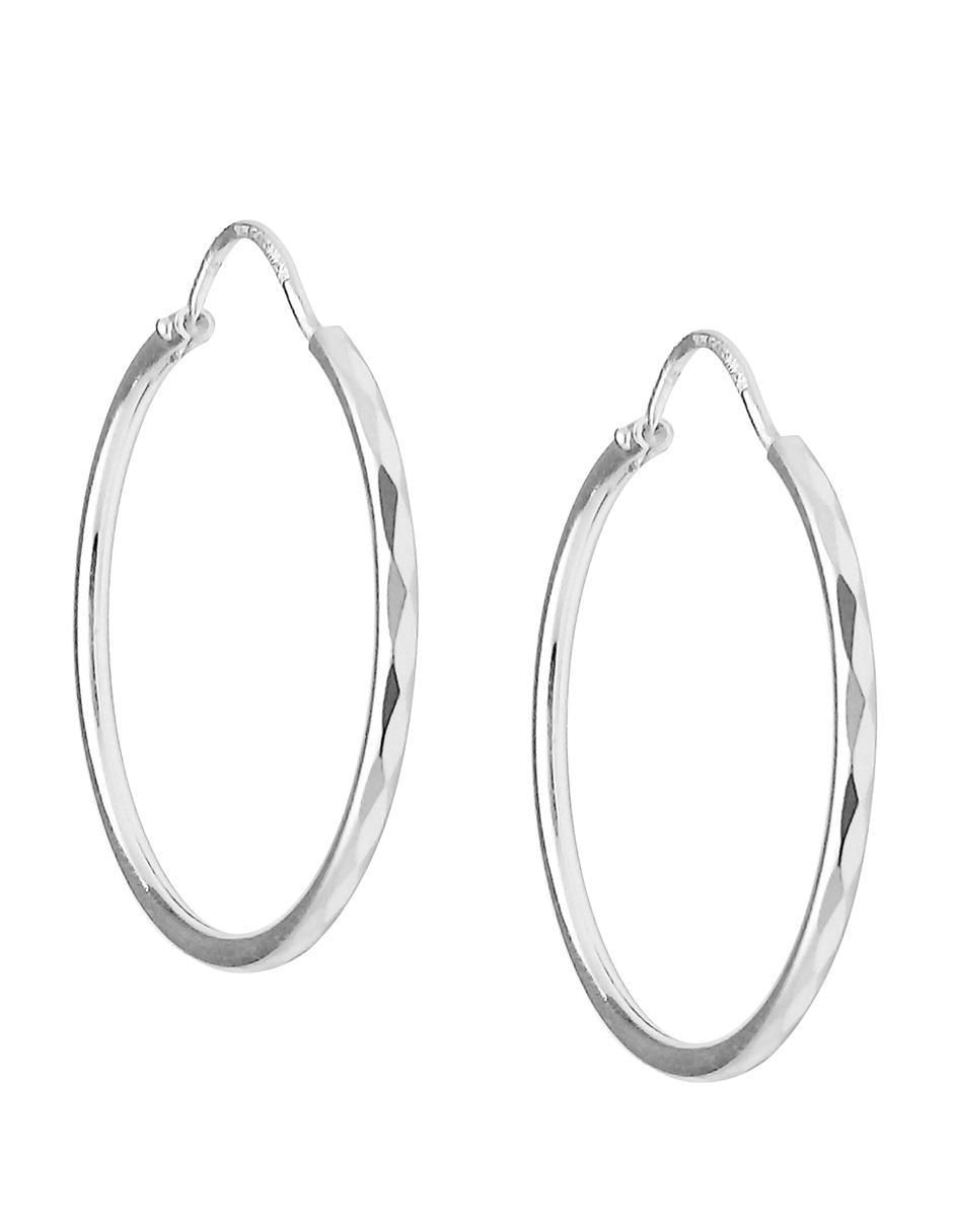 Arracadas de plata con acabado brillante
