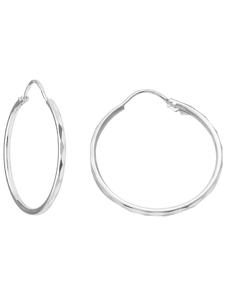 Arracadas de plata con acabado brillante 2