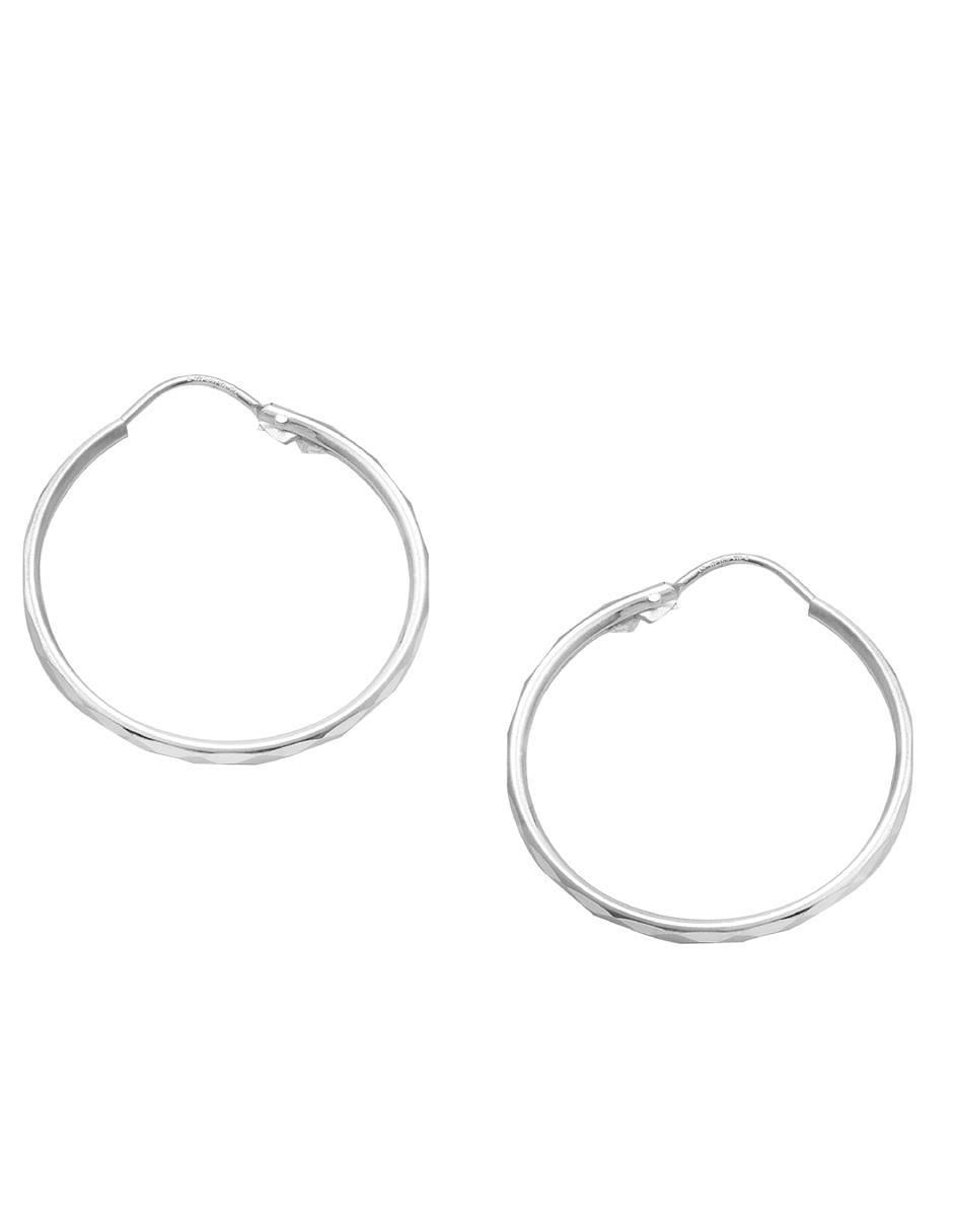Arracadas de plata con acabado brillante 3