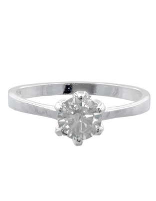 Anillo redondo P 925 de plata zirconia pulido
