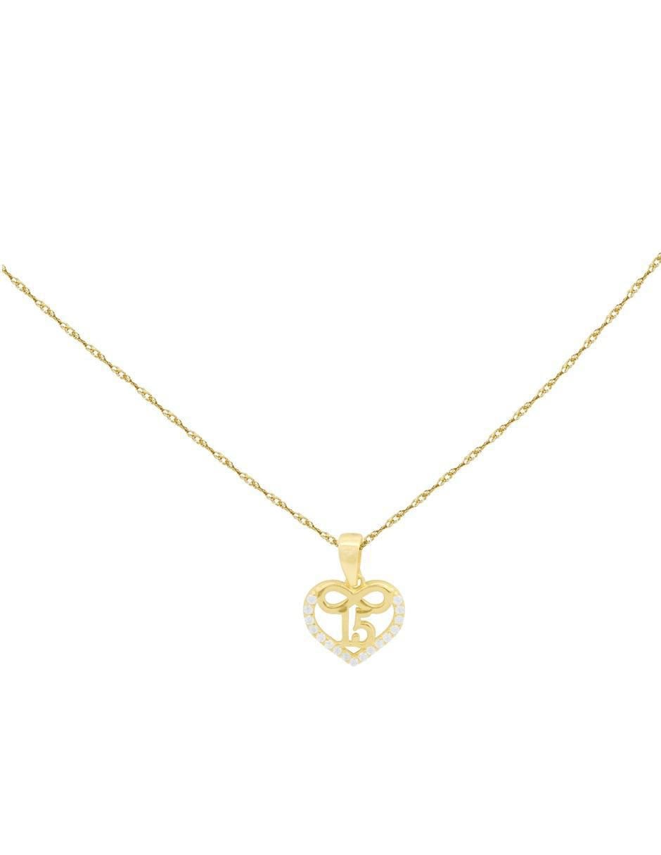 Collar corazón de oro 10 K 2