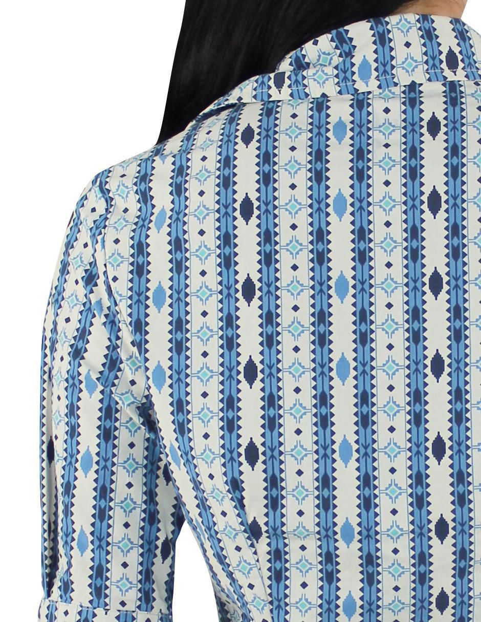 Blusa camisera Breton manga al codo para mujer