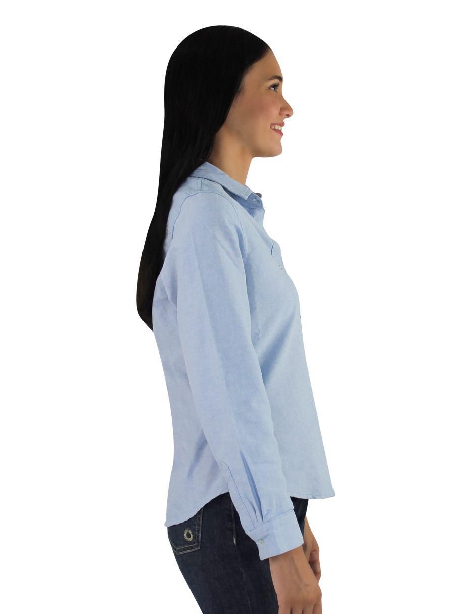 Blusa camisera Breton manga larga para mujer