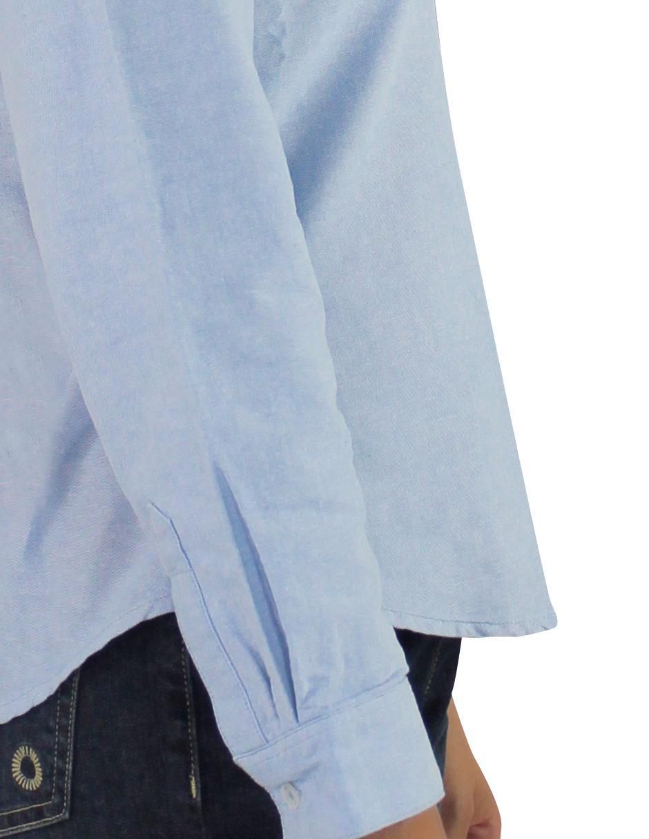 Blusa camisera Breton manga larga para mujer