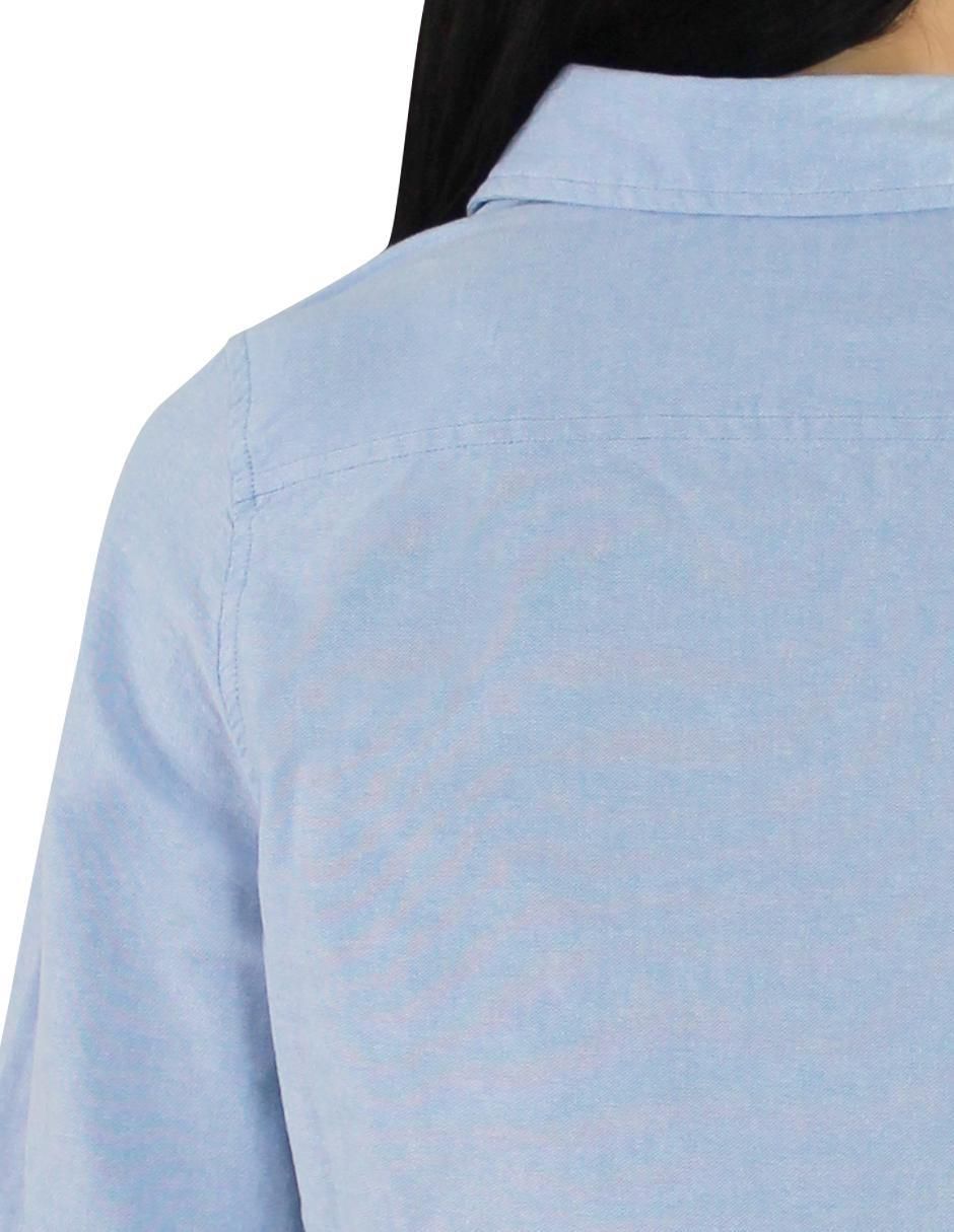 Blusa camisera Breton manga larga para mujer