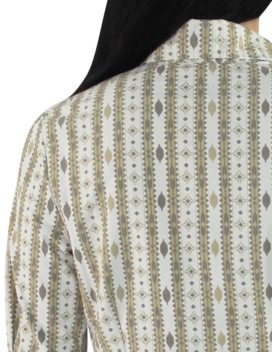 Blusa camisera Breton manga al codo para mujer