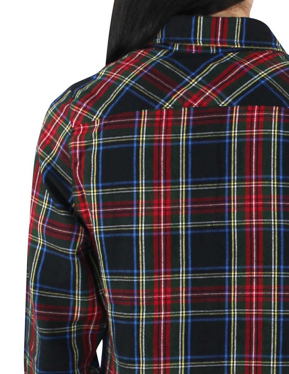 Blusa camisera Breton manga larga para mujer
