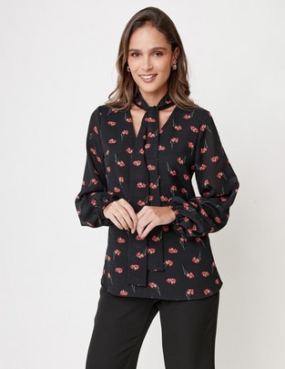 Blusa manga larga para mujer