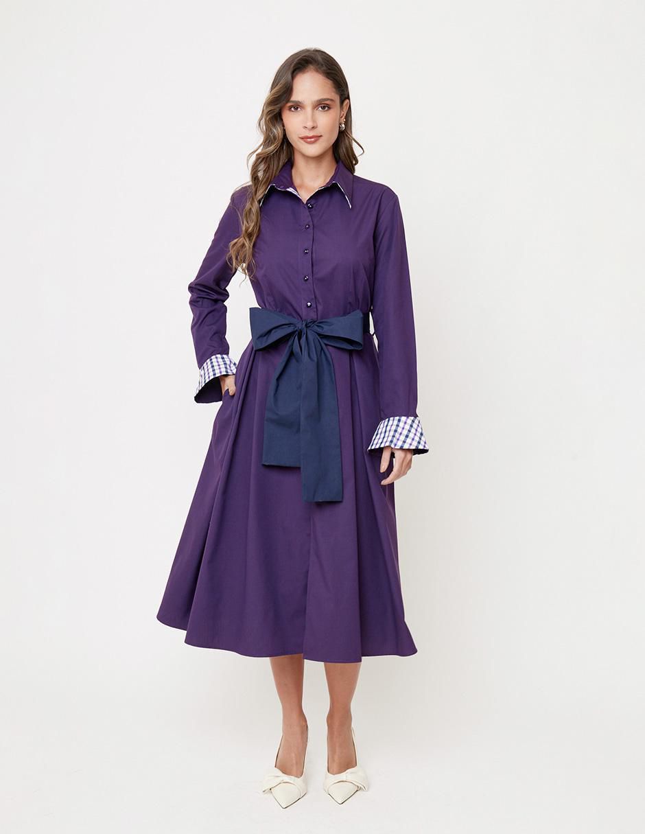 Vestido midi formal ekleggen para mujer 2