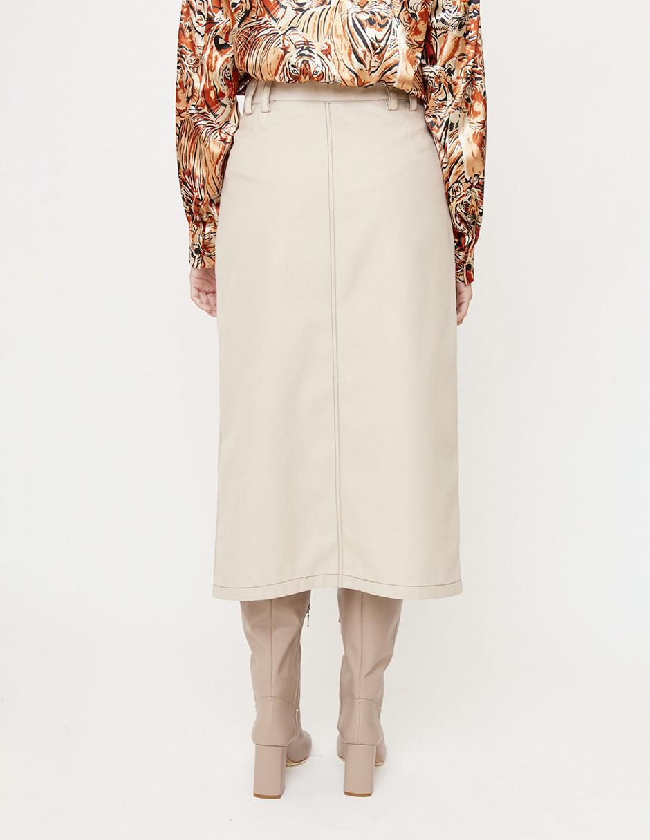 Falda midi con pretina 2