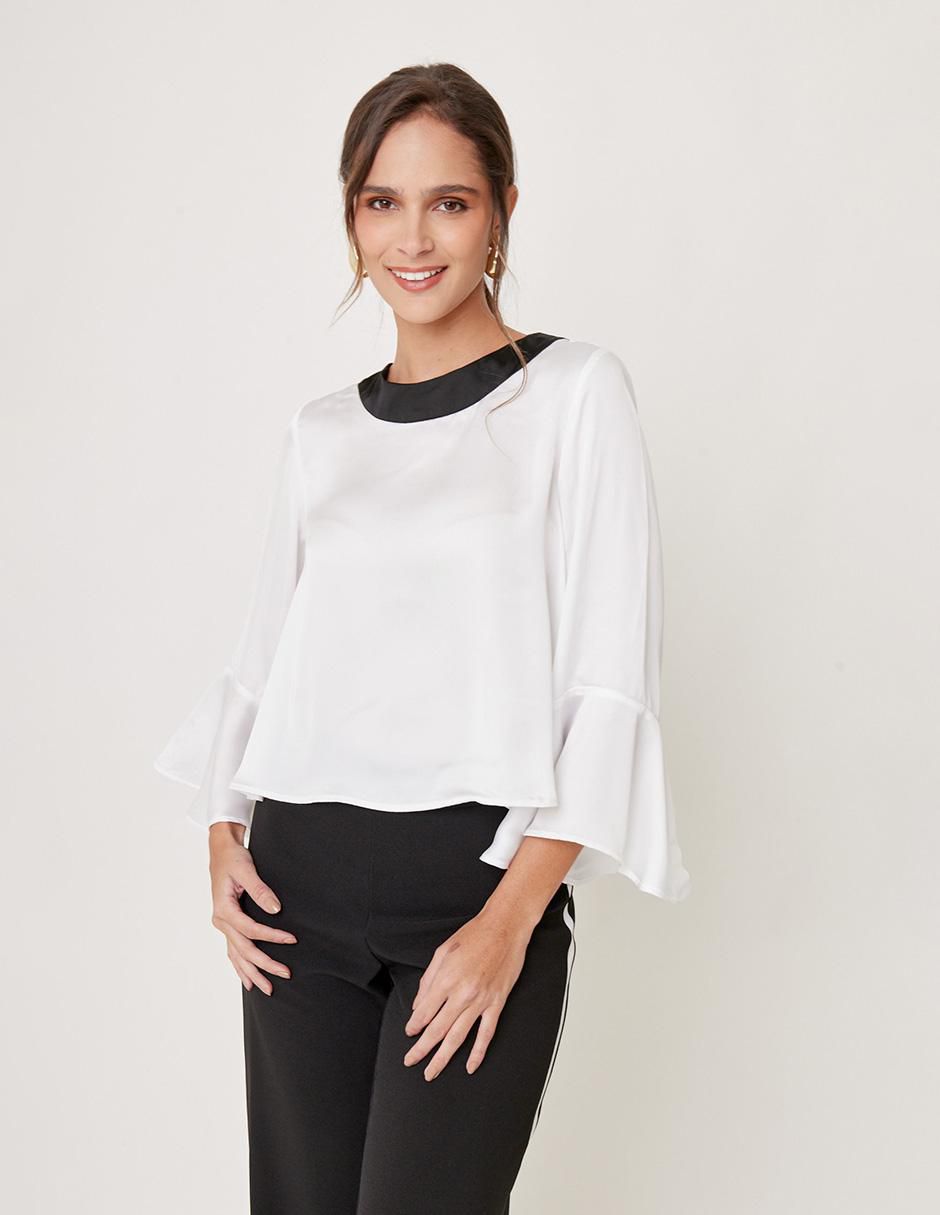 Blusa Linea Pura manga 3/4 para mujer
