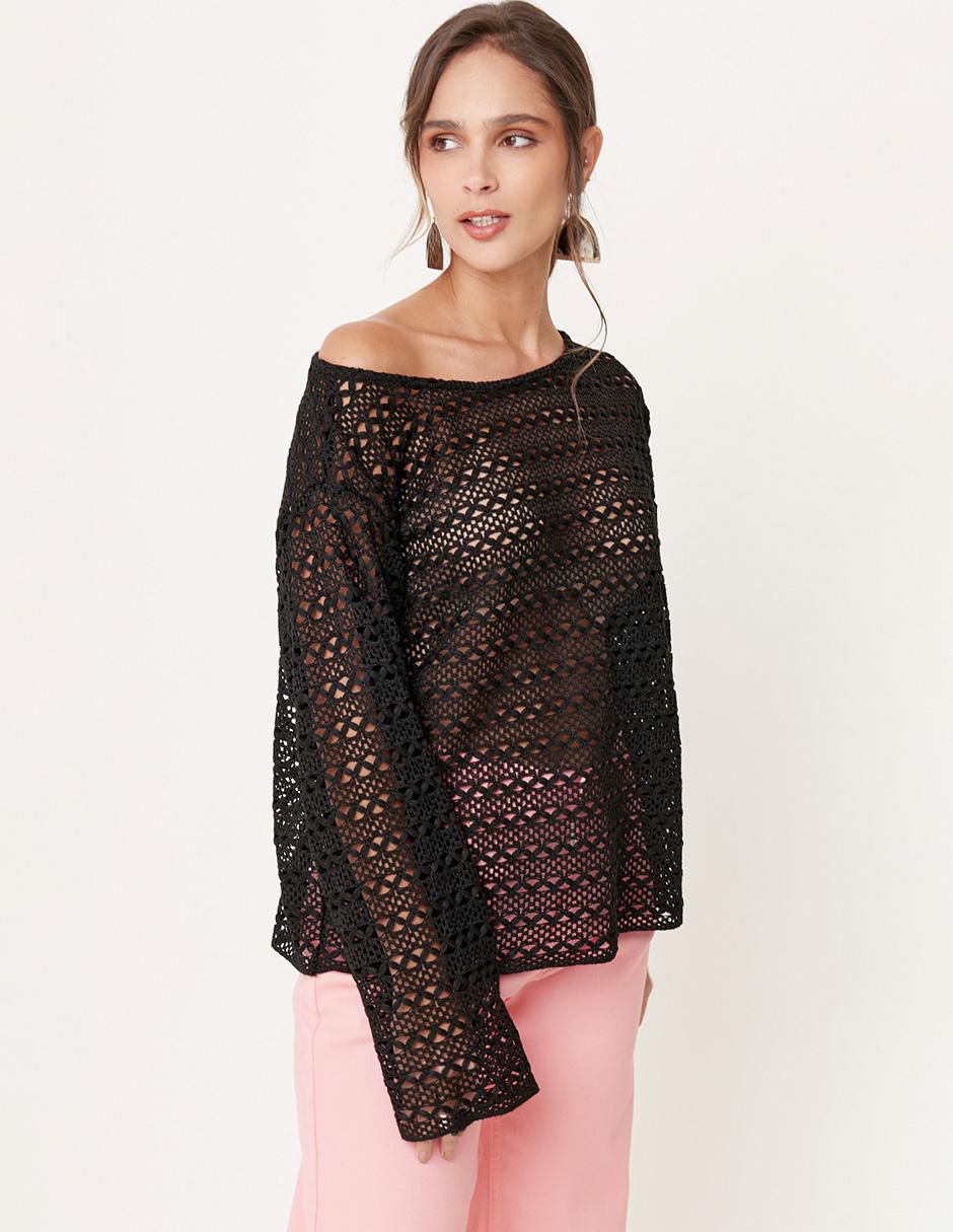 Blusa Linea Pura manga larga para mujer