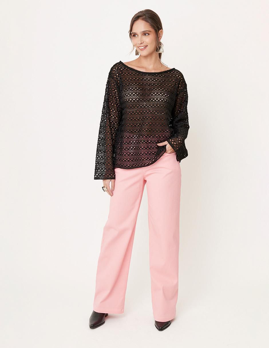 Blusa Linea Pura manga larga para mujer