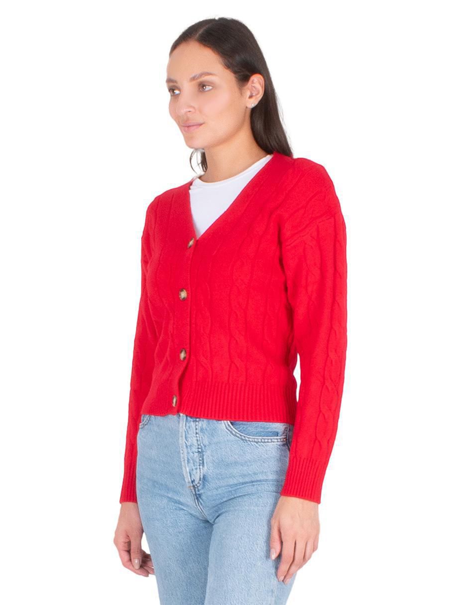 Suéter cuello V para mujer 4