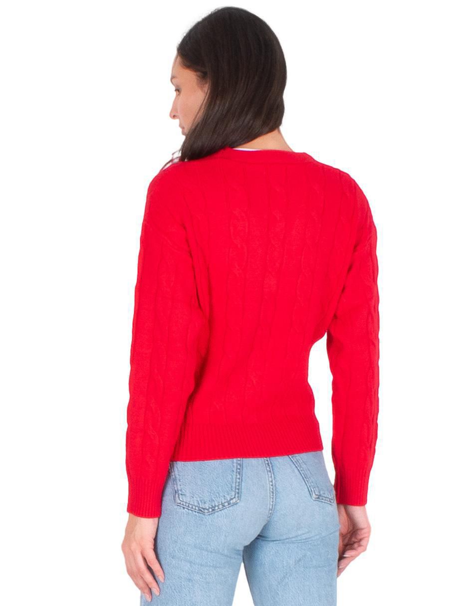 Suéter cuello V para mujer 3