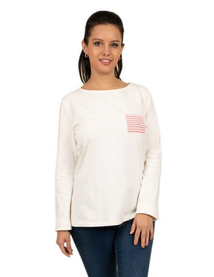 Playera manga larga cuello redondo para mujer Playera manga larga cuello redondo para mujer