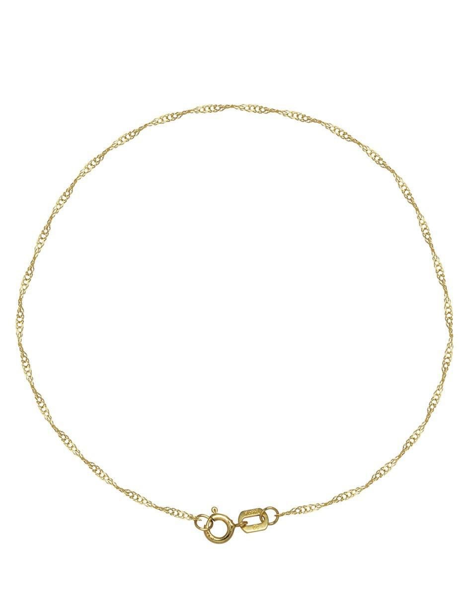 Pulsera de oro 10 K acabado pulido Pulsera de oro 10 K acabado pulido