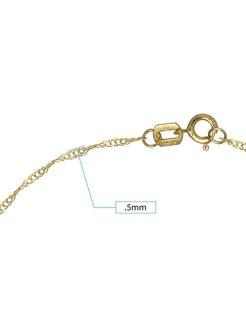 Pulsera de oro 10 K acabado pulido 5