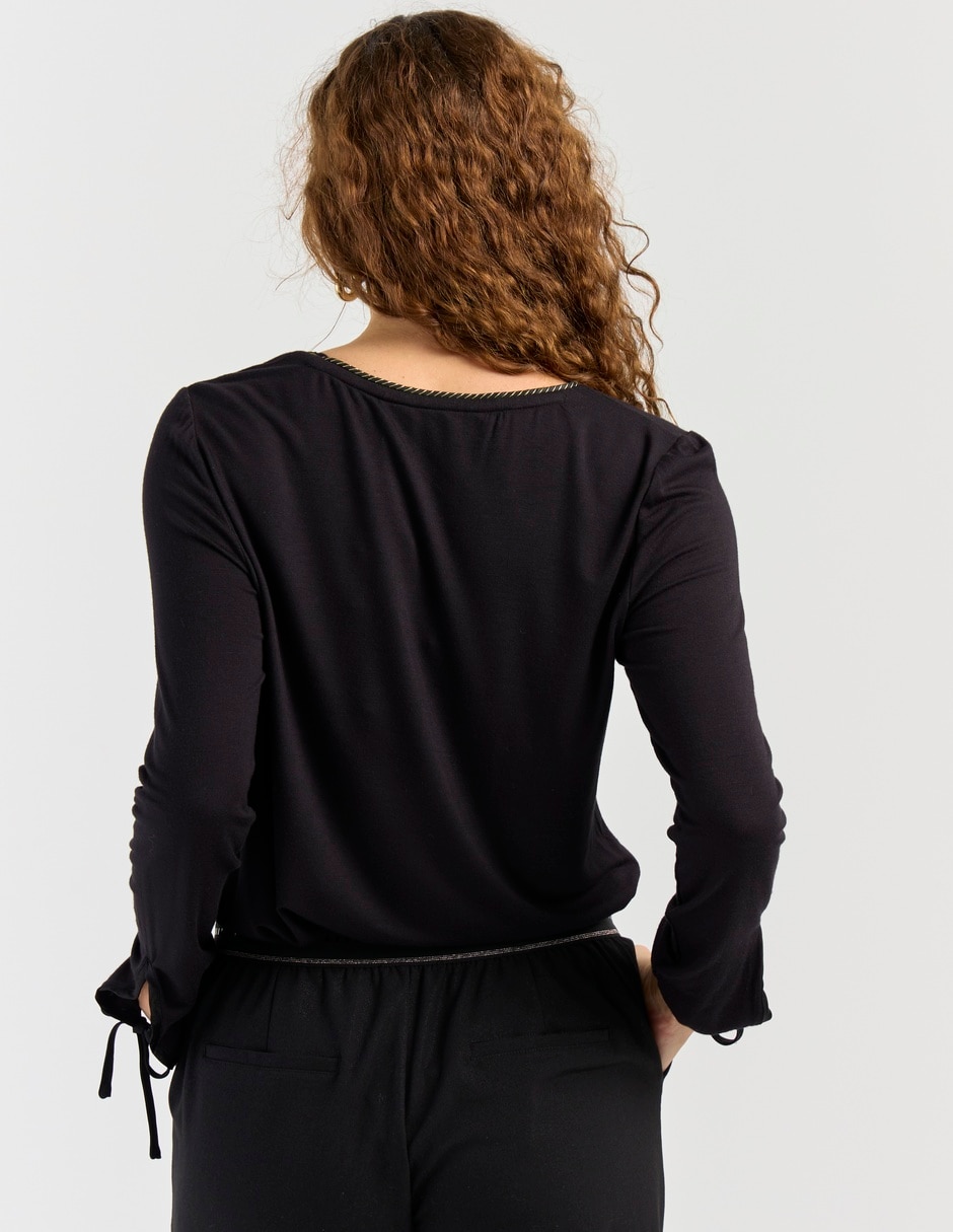 Playera manga larga Lieb cuello redondo para mujer 2