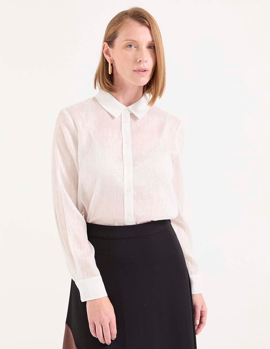 Blusa camisera Lieb manga larga para mujer