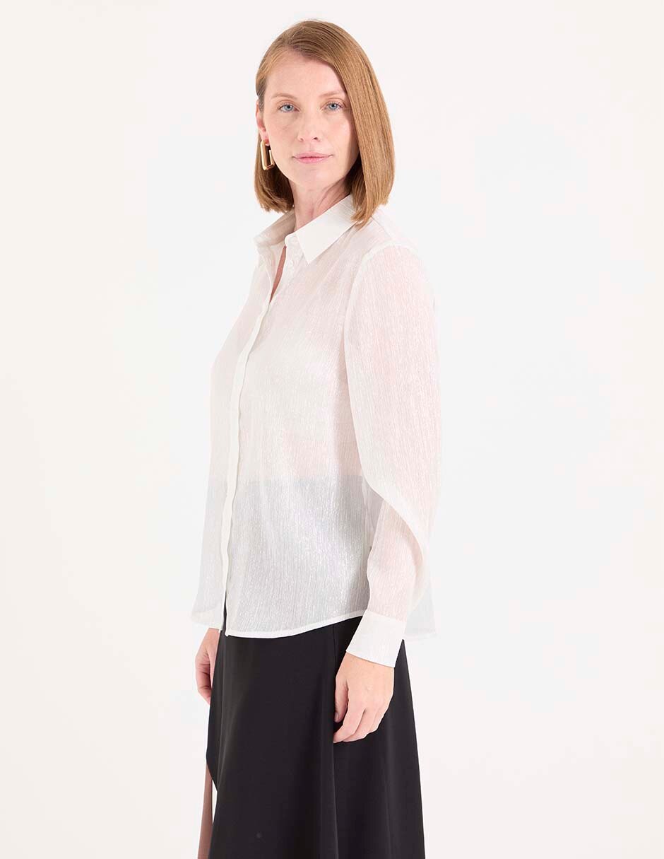 Blusa camisera Lieb manga larga para mujer