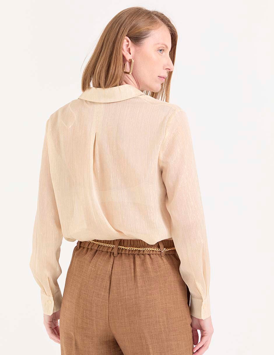 Blusa camisera Lieb manga larga para mujer