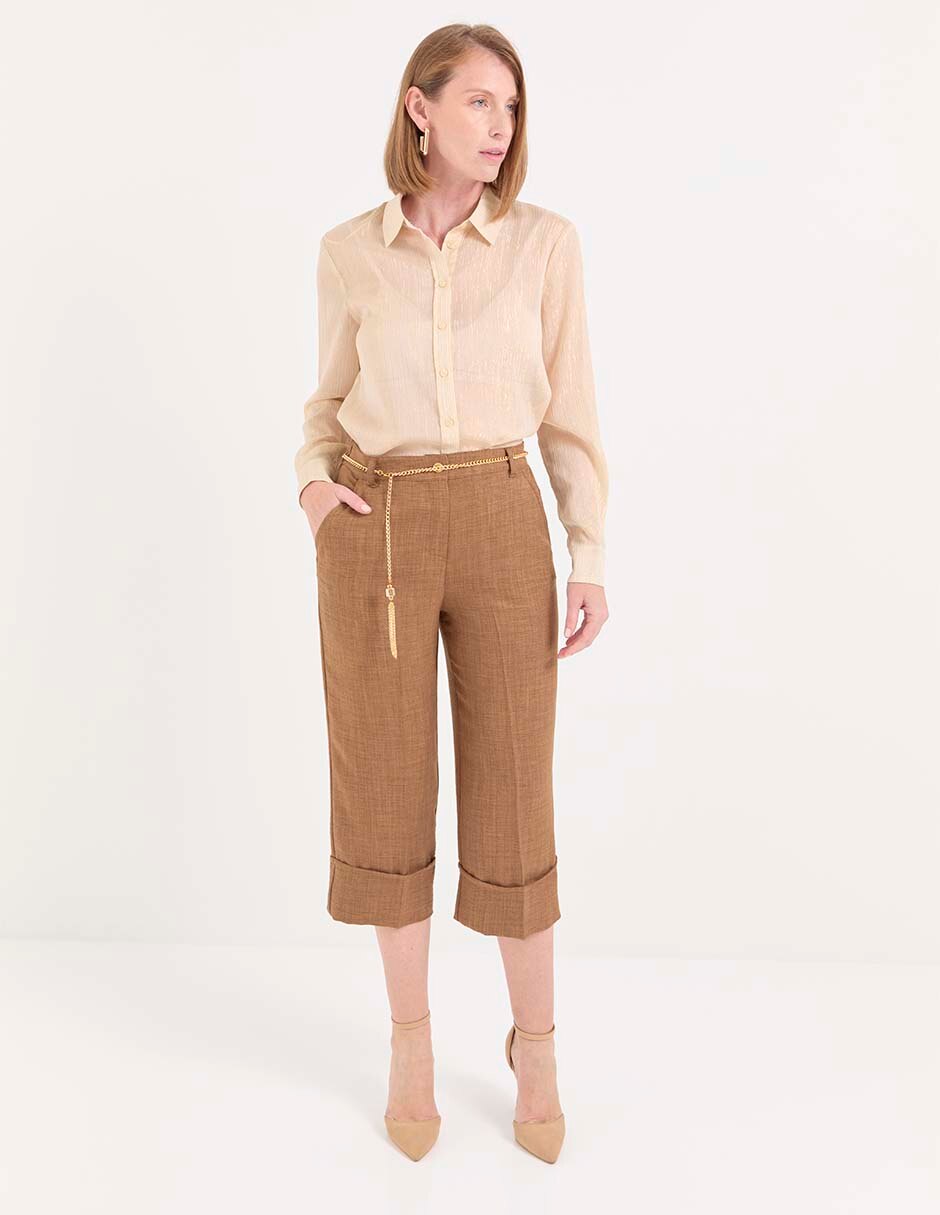 Blusa camisera Lieb manga larga para mujer