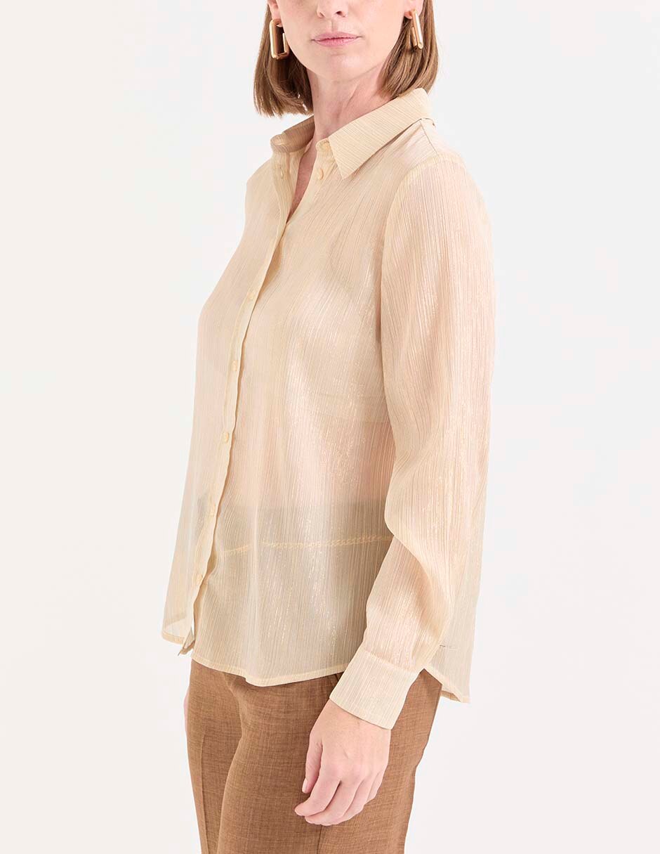 Blusa camisera Lieb manga larga para mujer